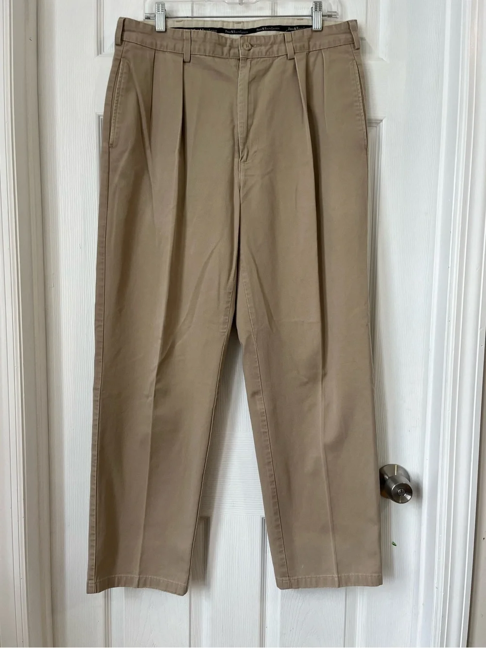 Polo Ralph Lauren Men’s Pleated Khaki tan Chinos pants size 35x30